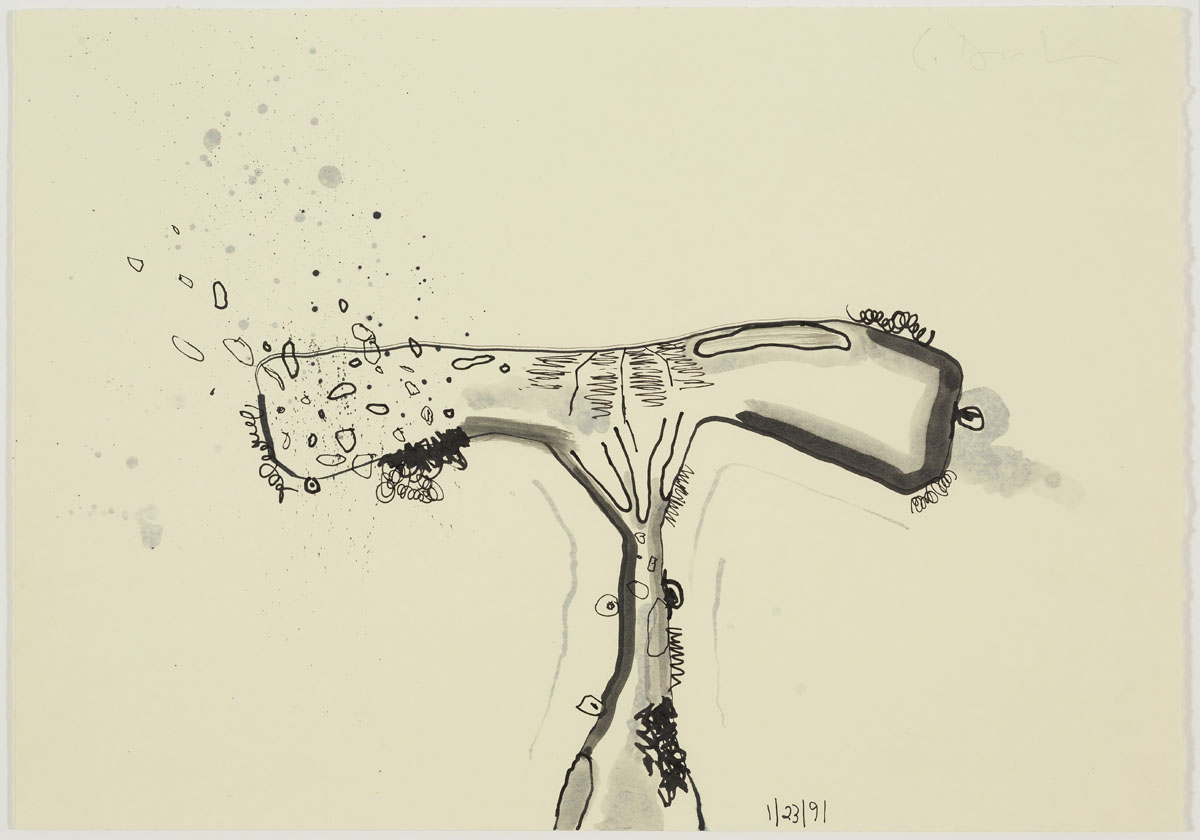 <i>Untitled (1/23/91)</i>, 1991, ink on paper,12 3/4 x 18 inches (32.4 x 45.7 cm)