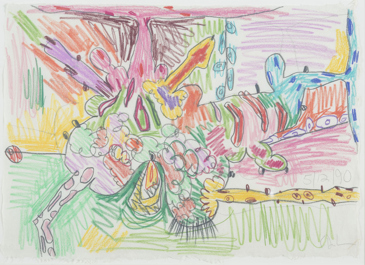 <i>Untitled (5/12/90)</i>, 1990, colored pencil and pencil on paper,12 1/4 x 17 1/4 inches (31.1 x 43.8 cm)