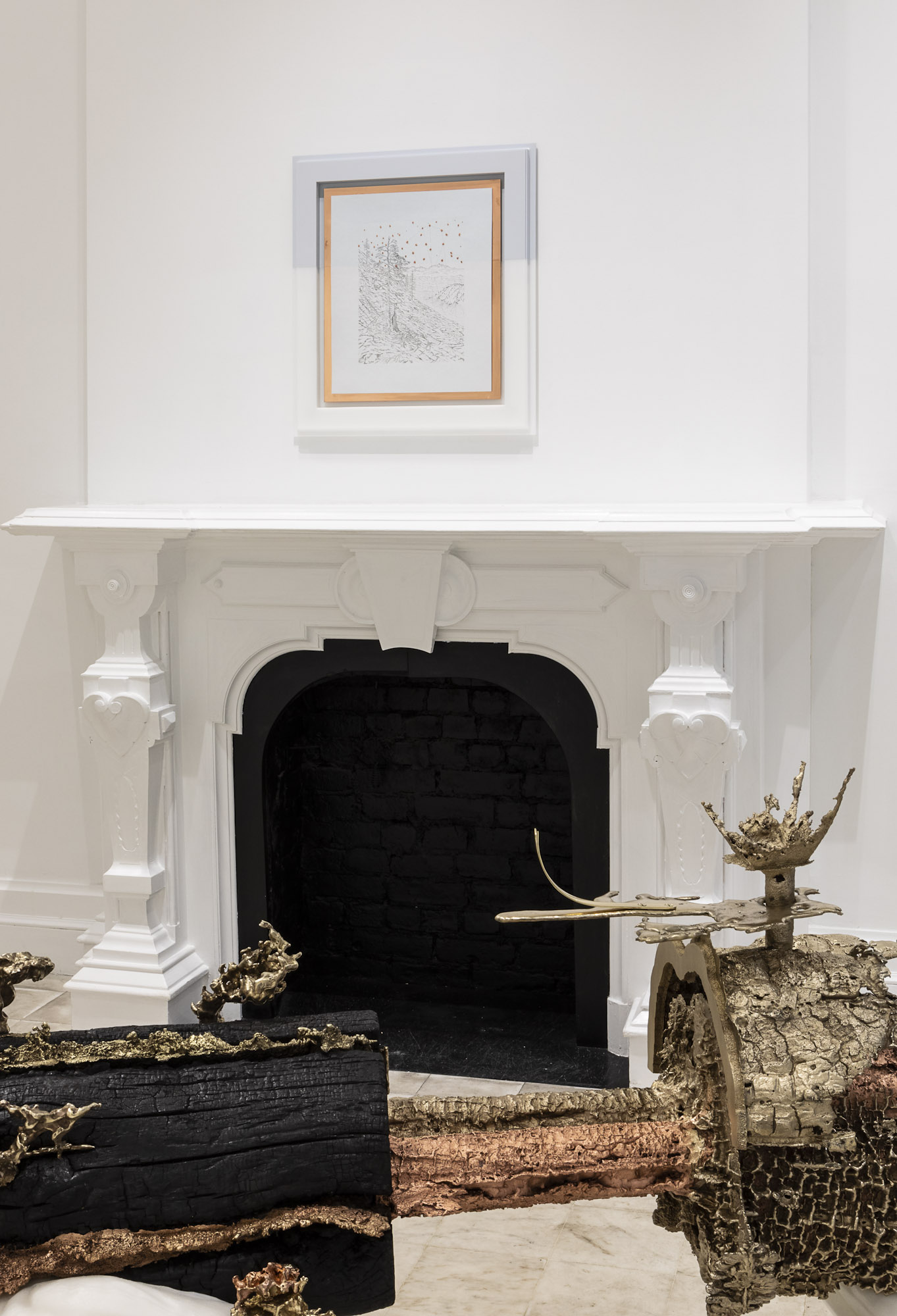 Installation view, Matthew Barney: <i>Embrasure</i>, at Gladstone 64, 2019. 