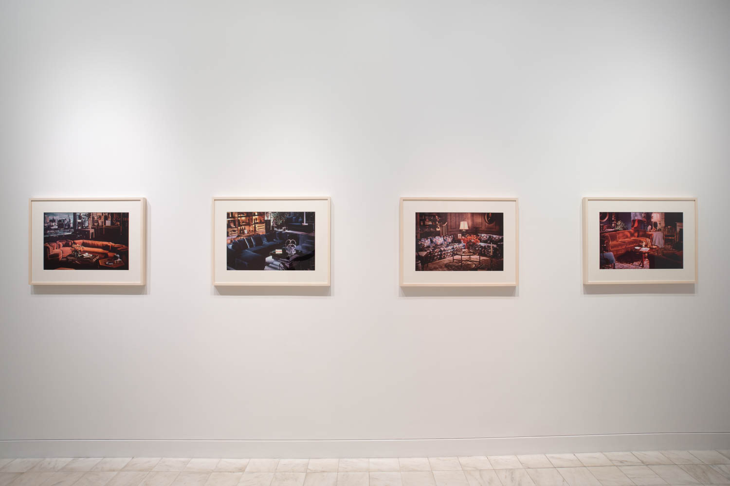 Richard Prince<div><i>Untitled (Living rooms), </i>1977</div><div>Four ektacolor photographs</div><div>20 x 24 inches each(50.8 x 61 cm each)</div>